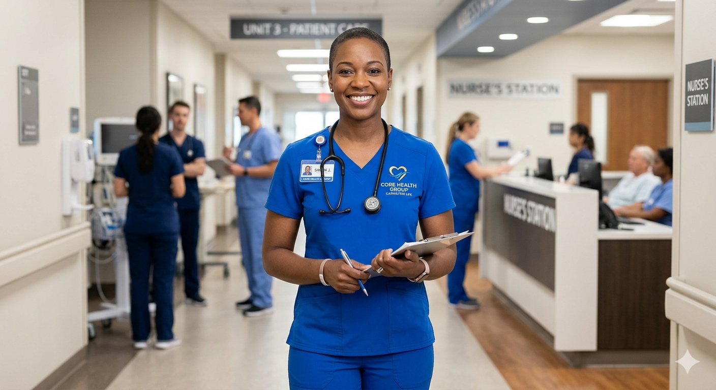 Core Health Group nurse providing compassionate professional care