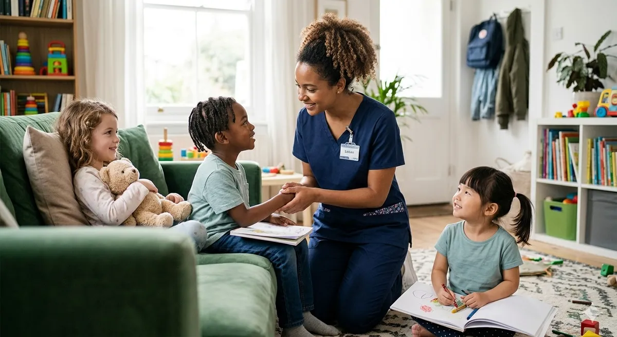 GAPP pediatric nurse caring for a child at home